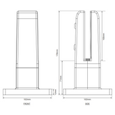 Non Conductive Pool Fence Spigot - Insuluxe - Base Plated Insulated Spigot - Silver Gloss